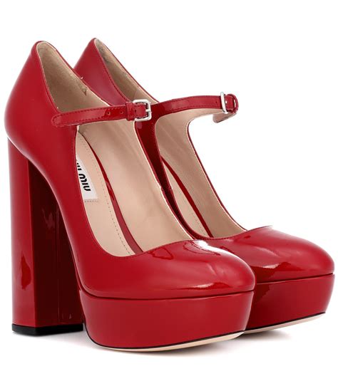 miu miu red|miu michu shoes.